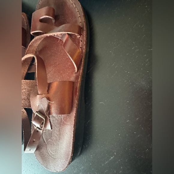 Camel handmade leather sandals size 38 never worn - Picture 3 of 5